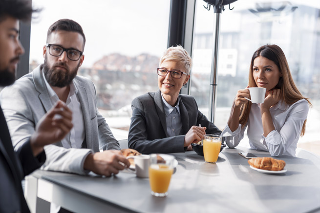 business lunch and learn session